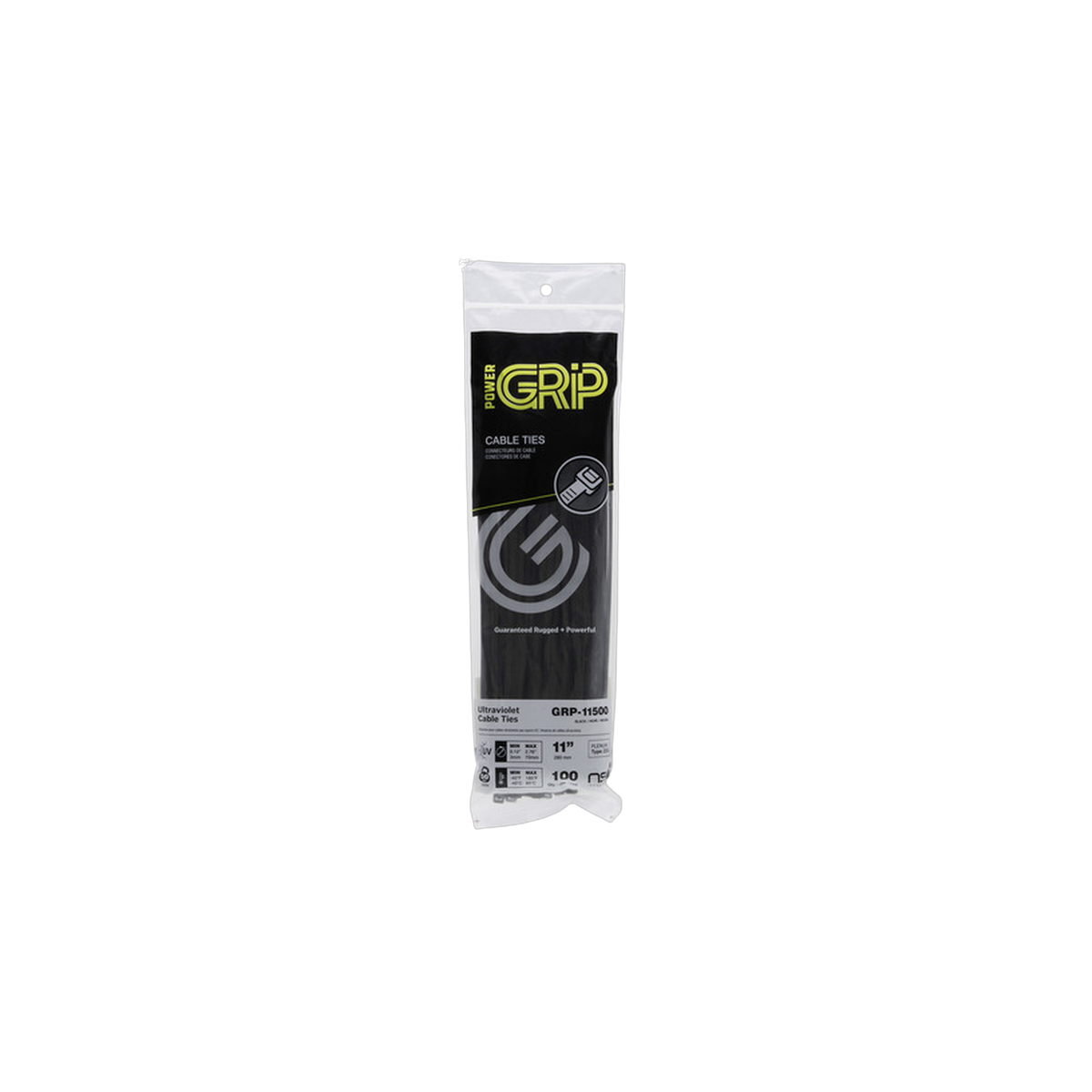 NSI GRP11500 11IN BLACK CABLE TIE | Generic