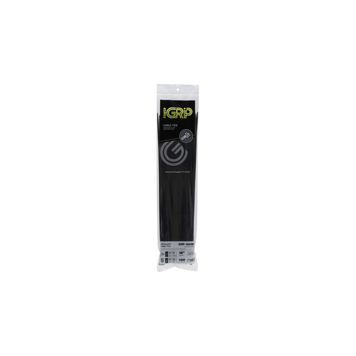 NSI GRP18500 18IN BLACK CABLE TIE | Generic