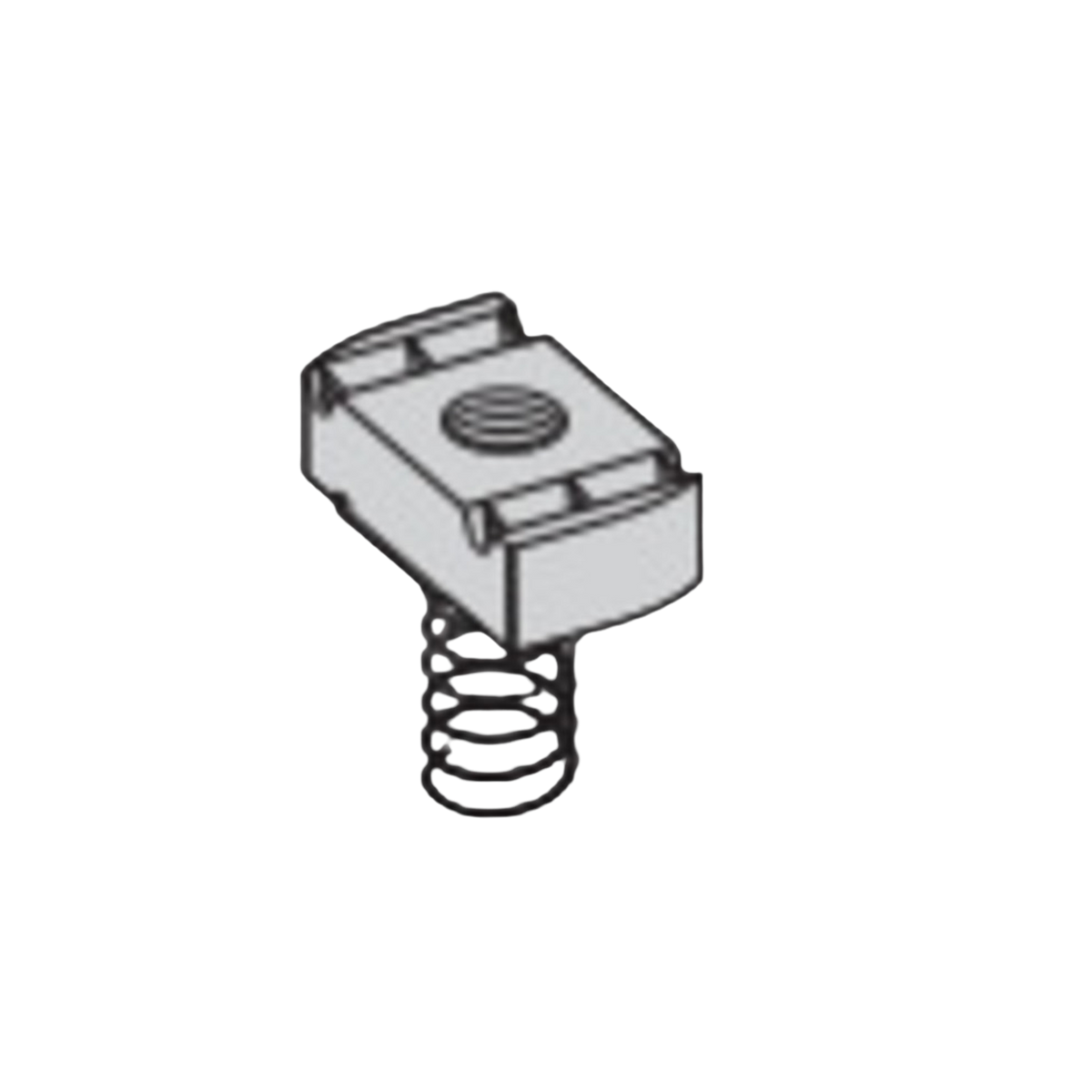BLN N228ZN SPRING NUT 3/8-IN.-16 THREAD 3/8-IN. NUT | Bline