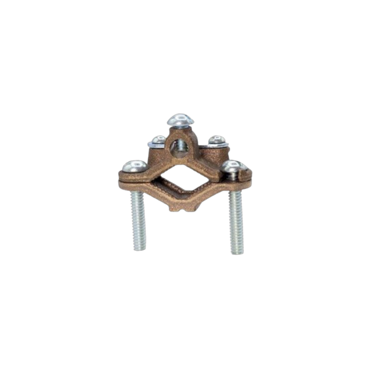 CULLY 1/2" -1" ARMORED GROUND CLAMPS BRASS FOR #4 6 8 BARE ARMORED GROUND WIRE COPPER | Minerallac