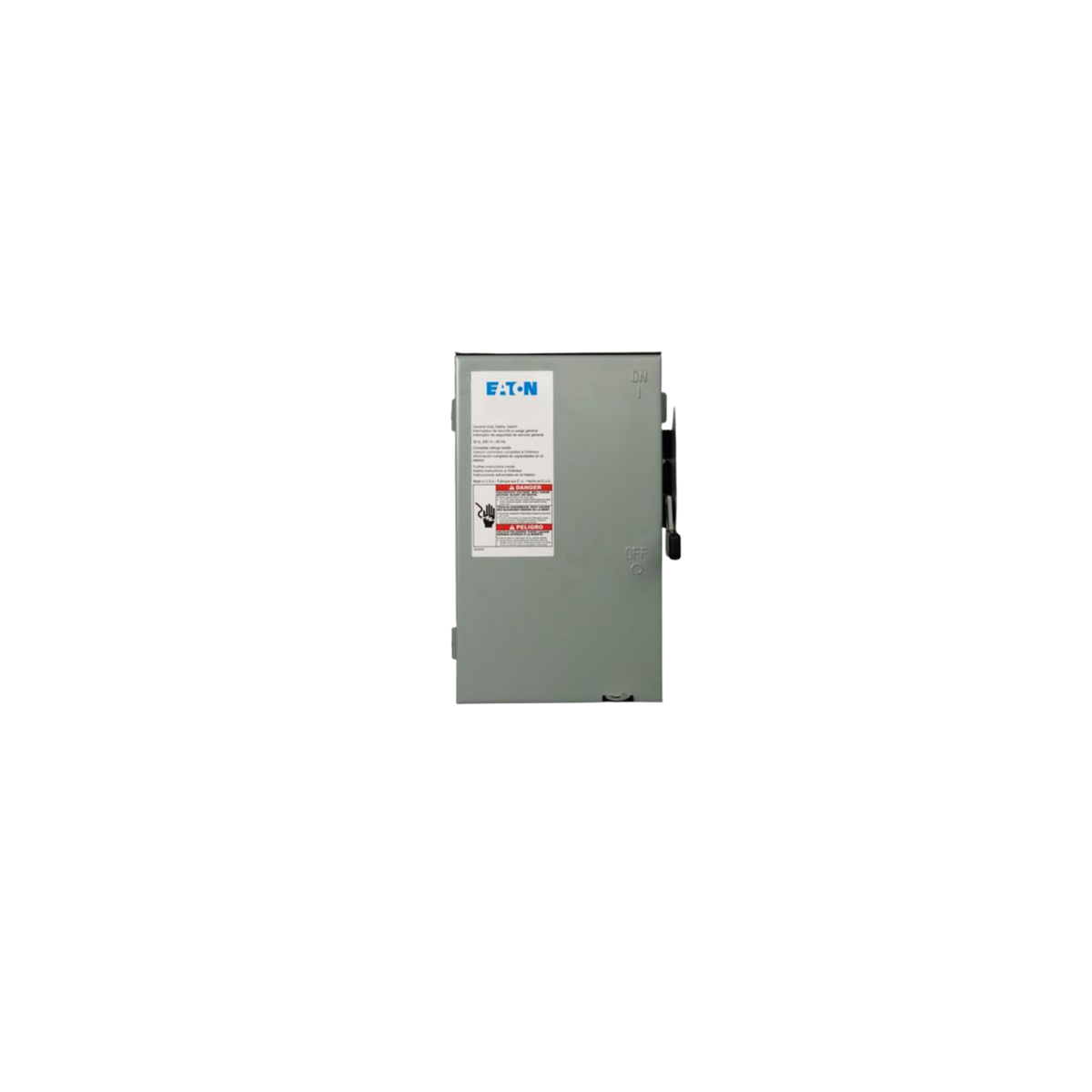 EATON, DG321URB NON-FUSIBLE SAFETY SWITCH, 30 A, NEMA 3R, THREE-POLE, THREE WIRE, 240 V | SUNRGY Solar Distribution