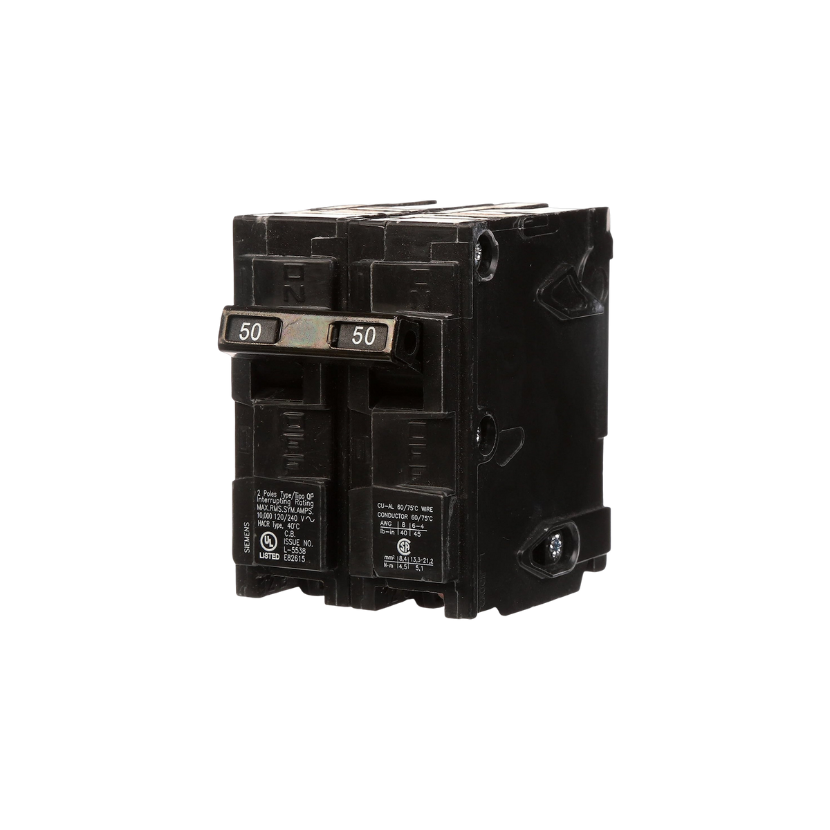 SIEMENS 50AMP 2 POLE CIRCUIT BREAKER | Siemens
