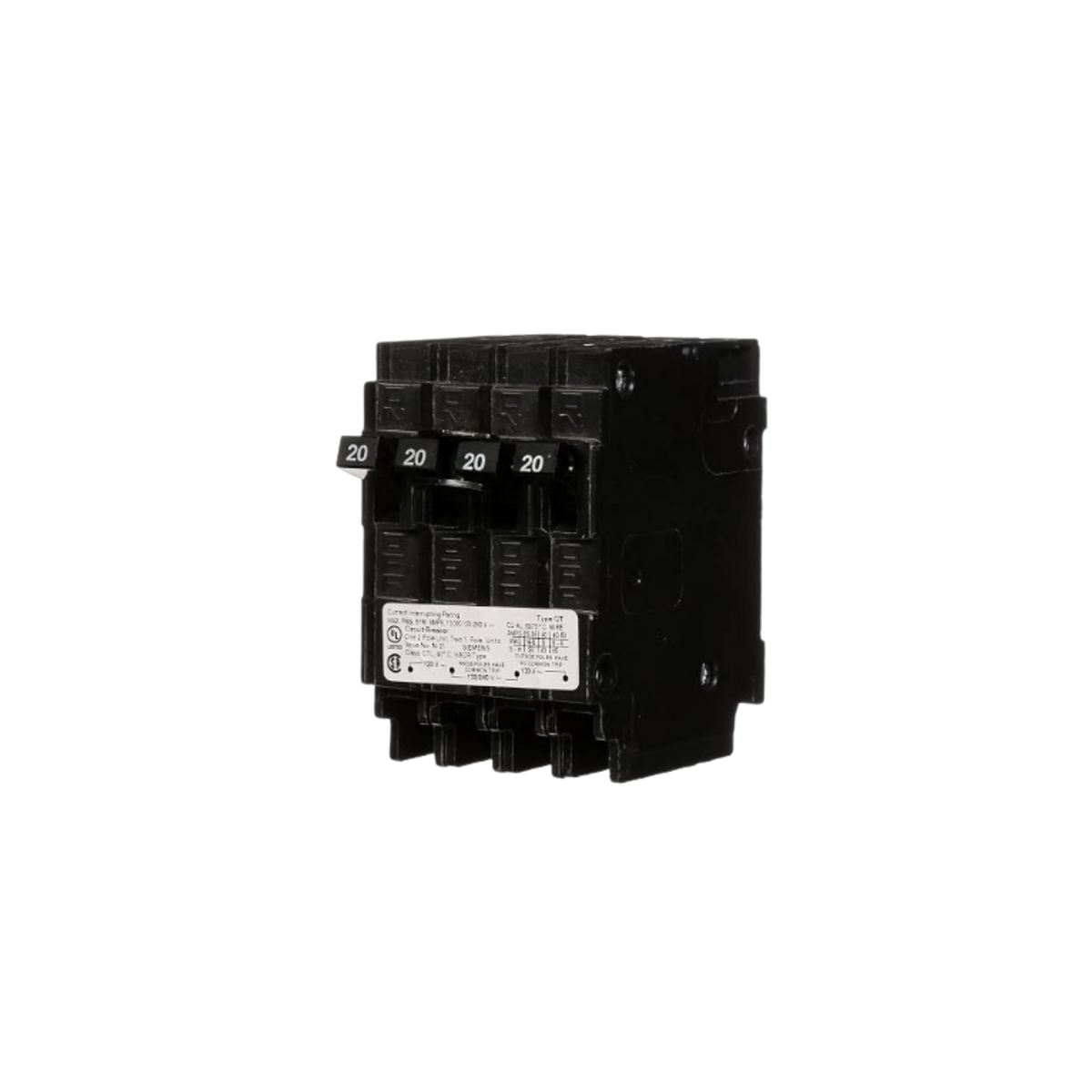 SIEMENS Q22020CT TRIPLE CIRCUIT BREAKER, PLUG-IN, 20/20 AMPS | Siemens