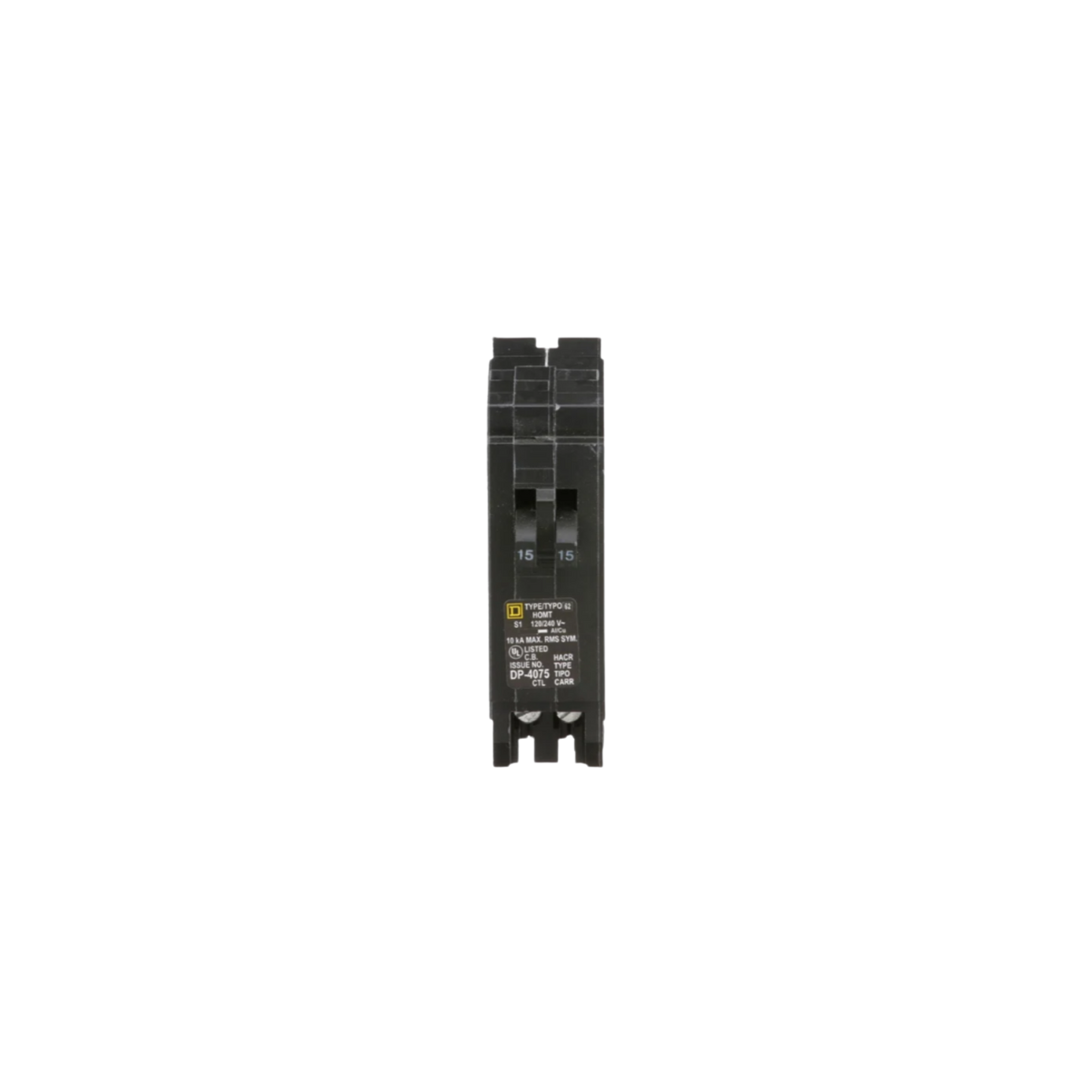 SQUARE D HOMELINE - TANDEM CIRCUIT BREAKER PLUG-IN - 15/15 AMP - 1 POLE - 120 VOLT | Square D
